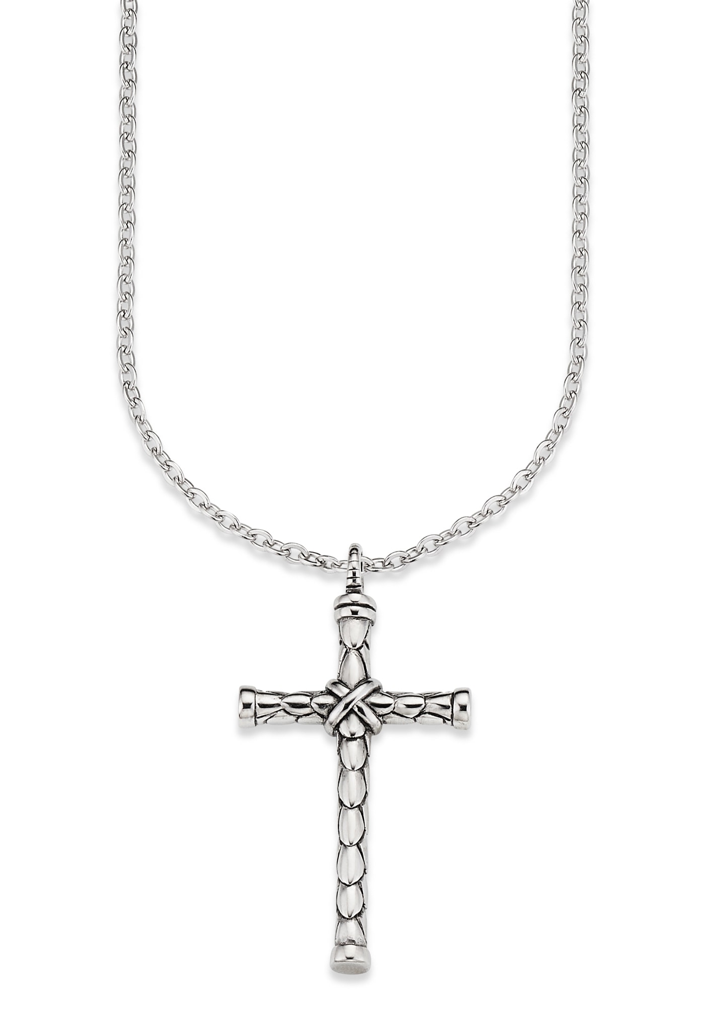 Bruno Banani Kette mit Anhänger »Schmuck Geschenk, Halskette Kreuz Ankerkette Silberfarben« von Bruno Banani