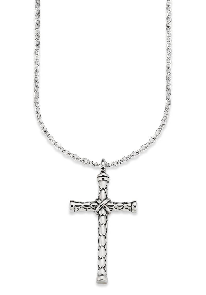 Bruno Banani Kette mit Anhänger »Schmuck Geschenk Halskette Kreuz Ankerkette Silberfarben« von Bruno Banani
