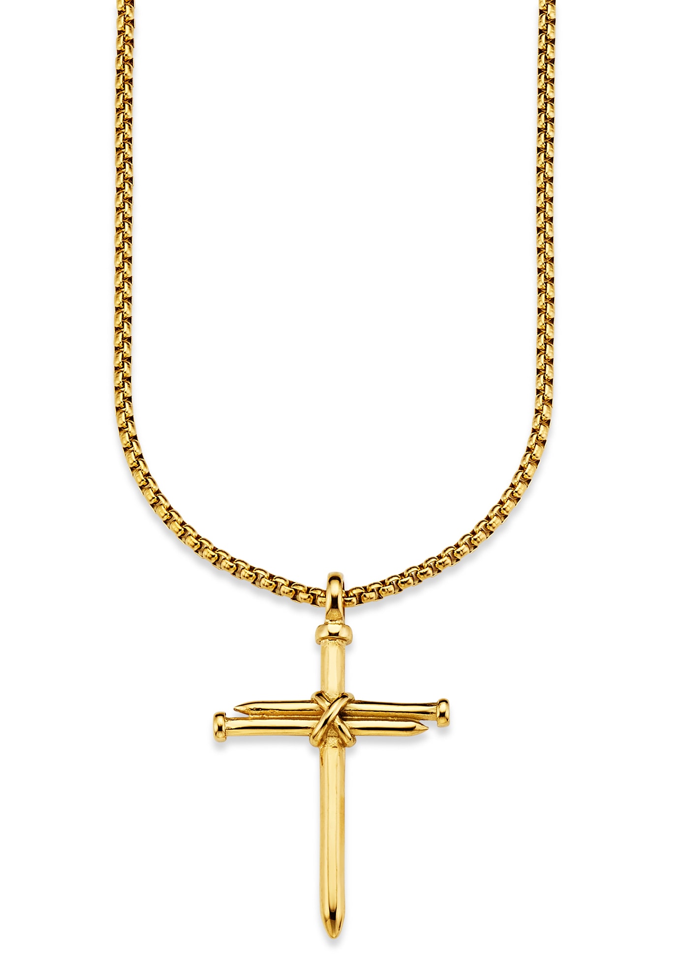 Bruno Banani Kette mit Anhänger »Schmuck Geschenk Halskette Kreuz, Venezianerkette« von Bruno Banani