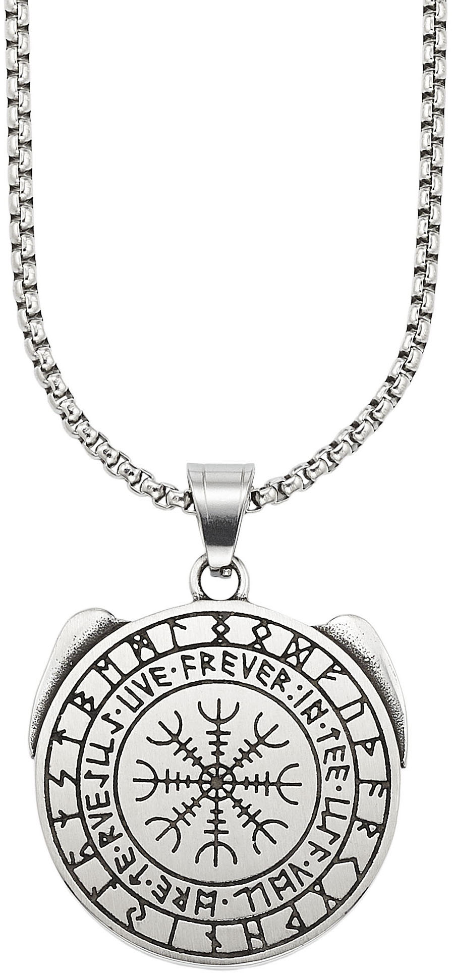 Bruno Banani Kette mit Anhänger »Schmuck Geschenk Edelstahlkette mit Anhänger rund« von Bruno Banani