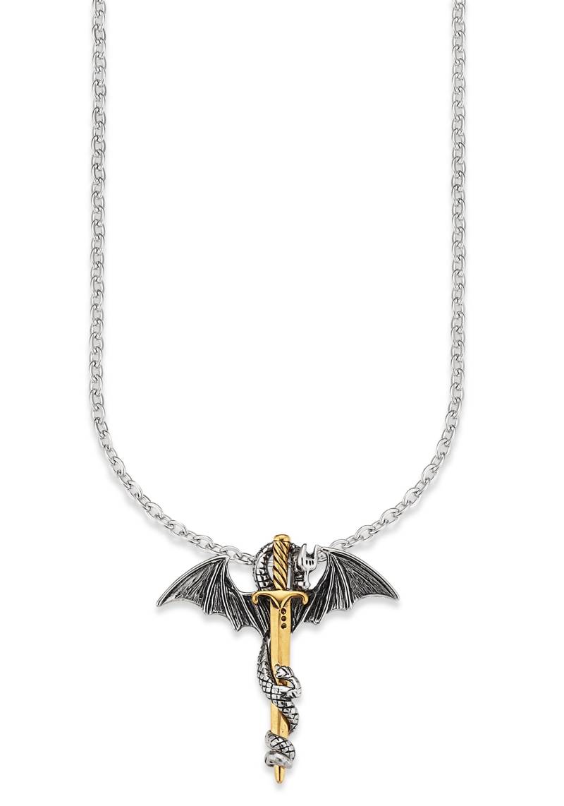 Bruno Banani Kette mit Anhänger »Schmuck Geschenk Halskette Drache Schwert Kreuz Ankerette« von Bruno Banani