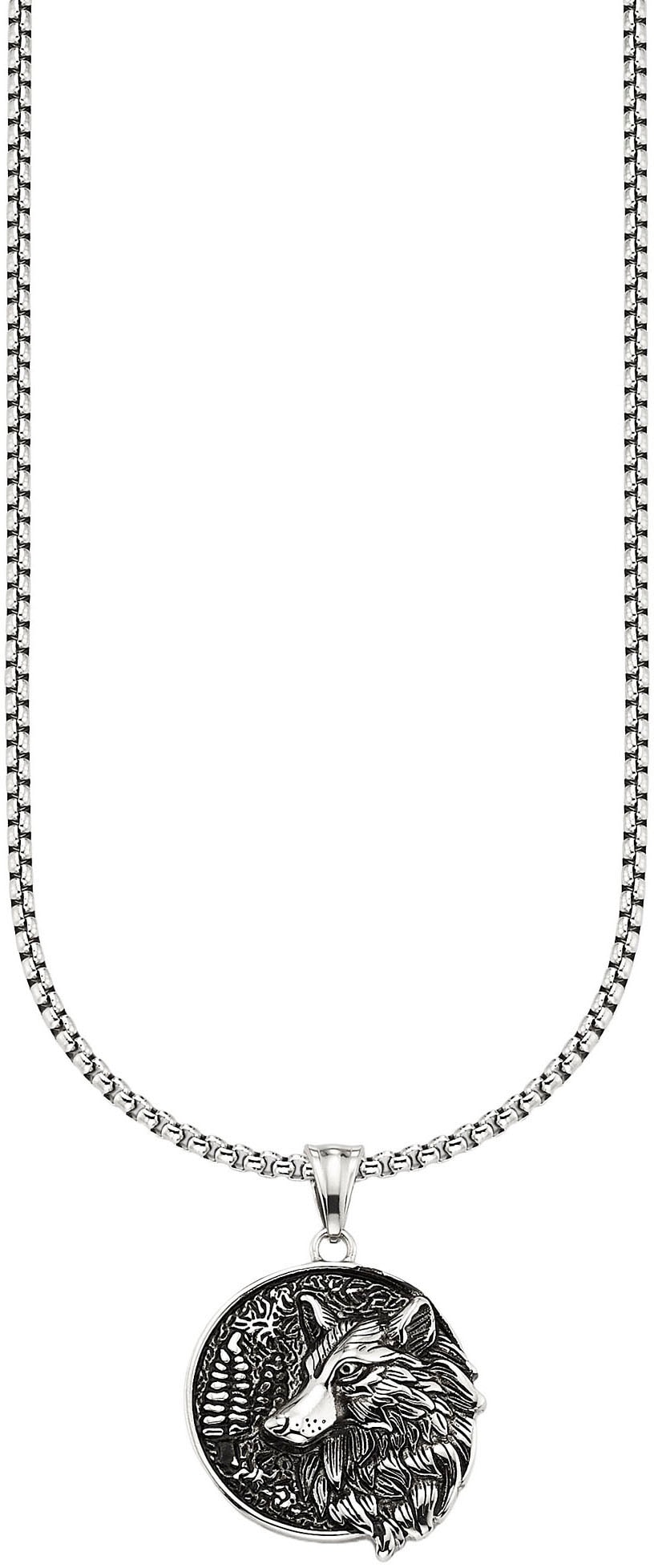 Bruno Banani Kette mit Anhänger »Schmuck Geschenk Halsschmuck Anhänger rund Wolfskopf-Optik« Bruno Banani Kette mit Anhänger »Schmuck Geschenk Halsschmuck Anhänger rund Wolfskopf-Optik« von Bruno Banani