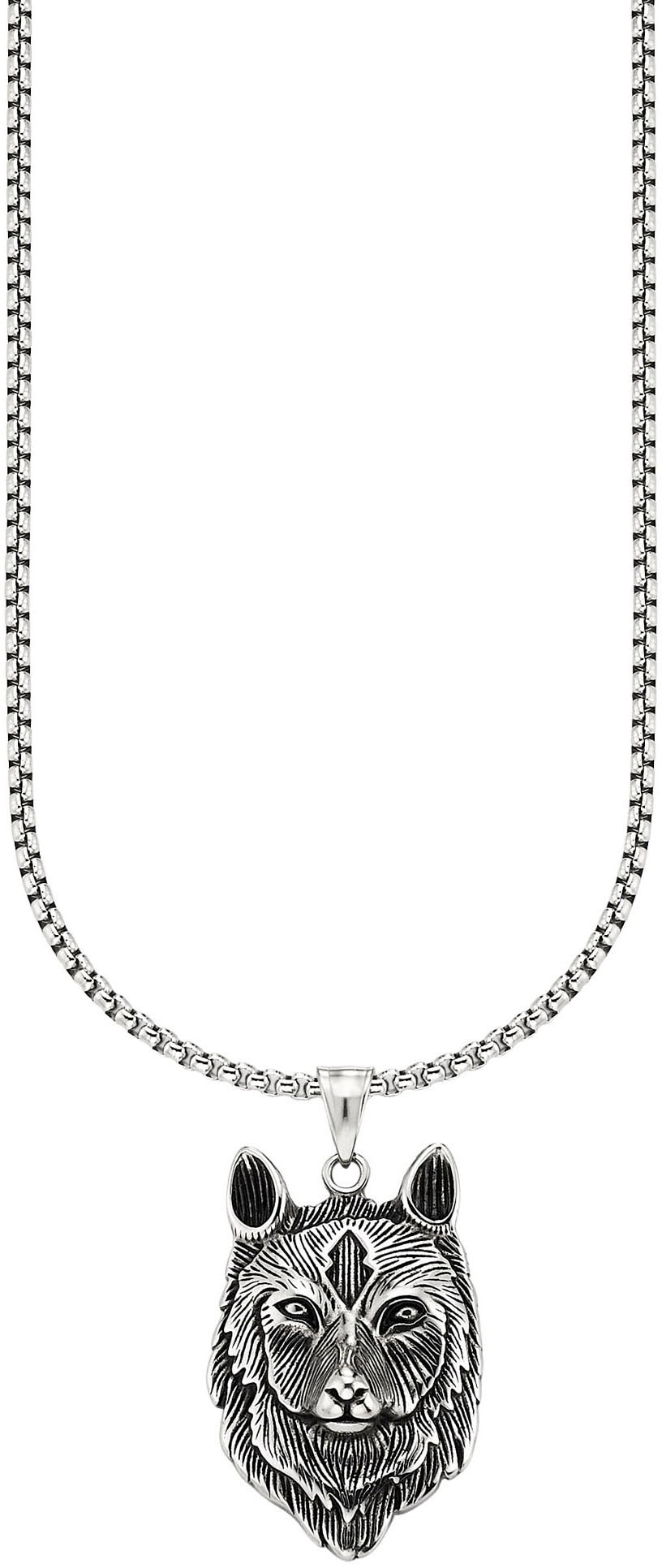 Bruno Banani Kette mit Anhänger »Schmuck Geschenk Halsschmuck Halskette mit Anhänger Wolfskopf-Optik« Bruno Banani Kette mit Anhänger »Schmuck Geschenk Halsschmuck Halskette mit Anhänger Wolfskopf-Optik« von Bruno Banani