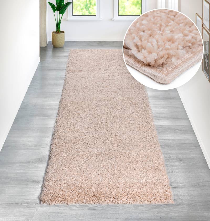Bruno Banani Läufer »Shaggy Soft«, rechteckig, 30 mm Höhe, Läufer, Brücke, gewebt, Uni-Farben, besonders weich von Bruno Banani