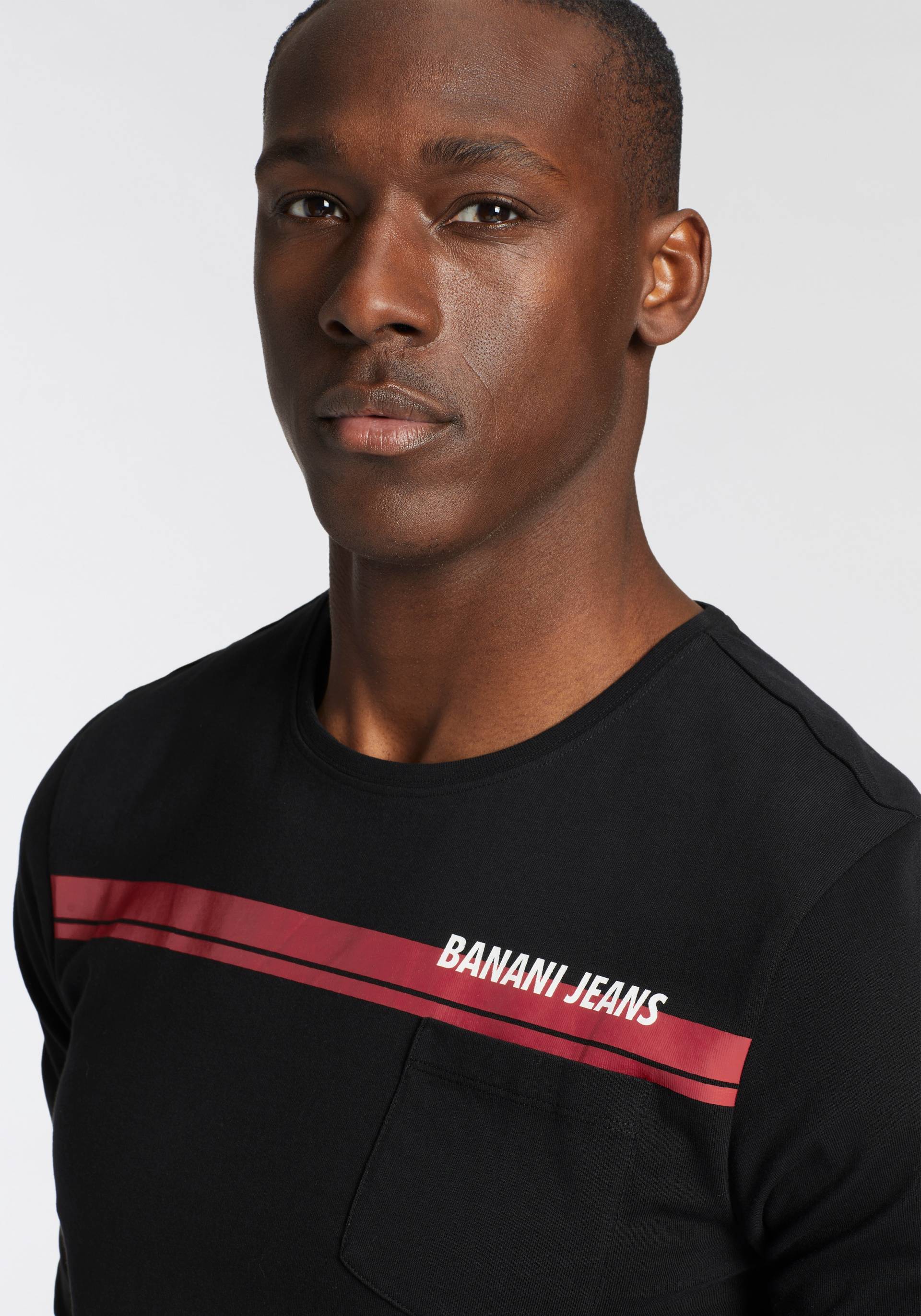 Bruno Banani Langarmshirt, Mit Brusttasche und Frontprint Bruno Banani Langarmshirt, Mit Brusttasche und Frontprint von Bruno Banani
