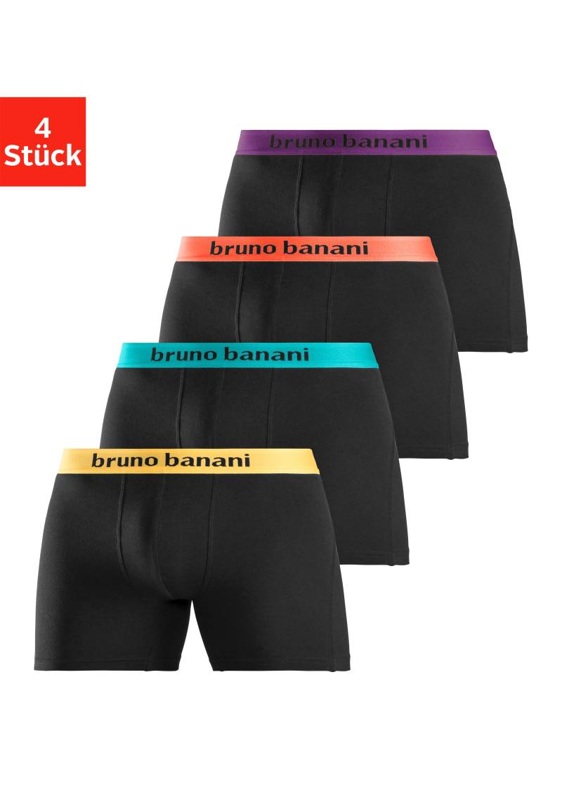 Bruno Banani Boxer »Boxershorts für Herren«, (Packung, 4 St.), mit längerem Bein und auffälligen Logobund von Bruno Banani