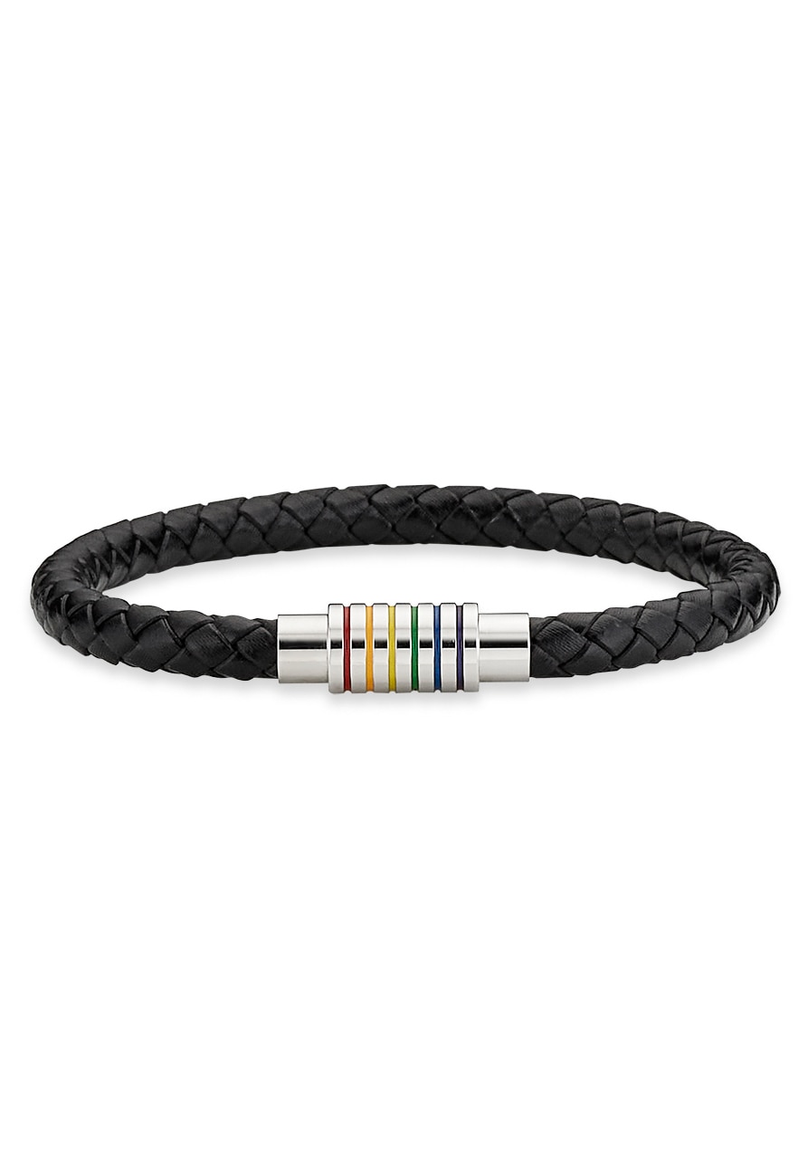 Bruno Banani Lederarmband »Schmuck Geschenk, Armband Regenbogen, Anlass Geburtstag Weihnachten« von Bruno Banani