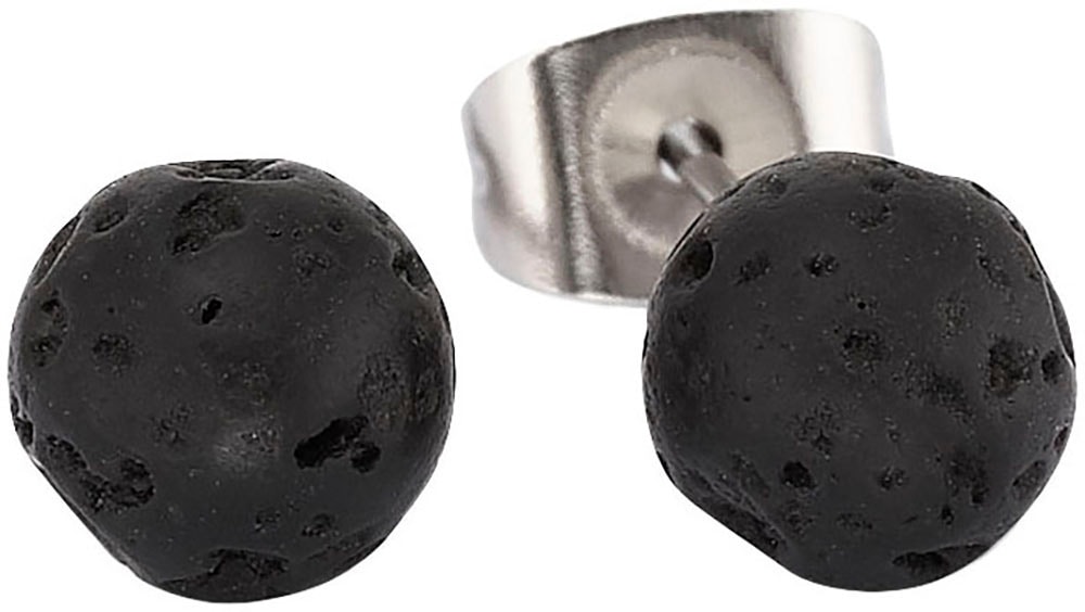 Bruno Banani Paar Ohrstecker »Schmuck Geschenk Edelstahlorstecker mit Lavakugel«, mit Lavastein Bruno Banani Paar Ohrstecker »Schmuck Geschenk Edelstahlorstecker mit Lavakugel«, mit Lavastein von Bruno Banani