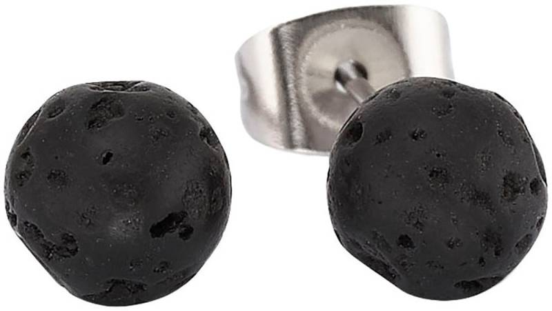 Bruno Banani Paar Ohrstecker »Schmuck Geschenk Edelstahlorstecker mit Lavakugel«, mit Lavastein von Bruno Banani