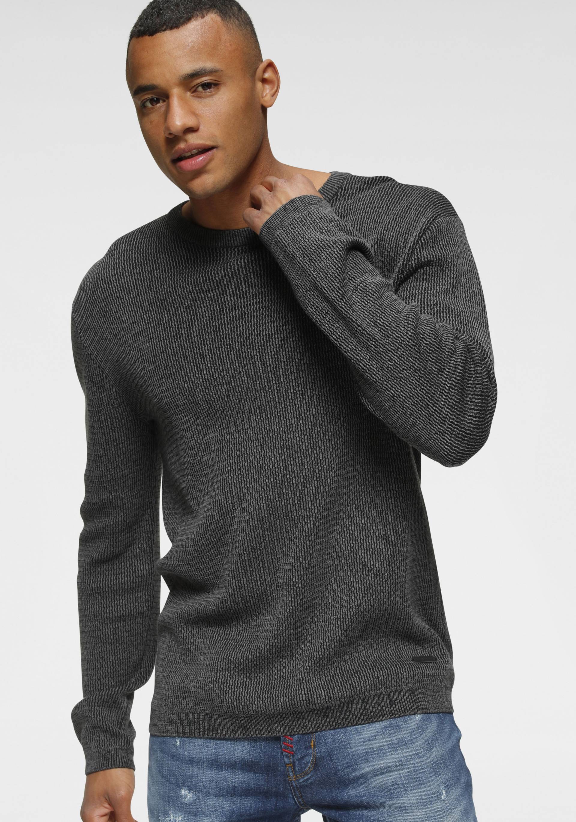 Bruno Banani Strickpullover, gewaschene Optik Bruno Banani Strickpullover, gewaschene Optik von Bruno Banani