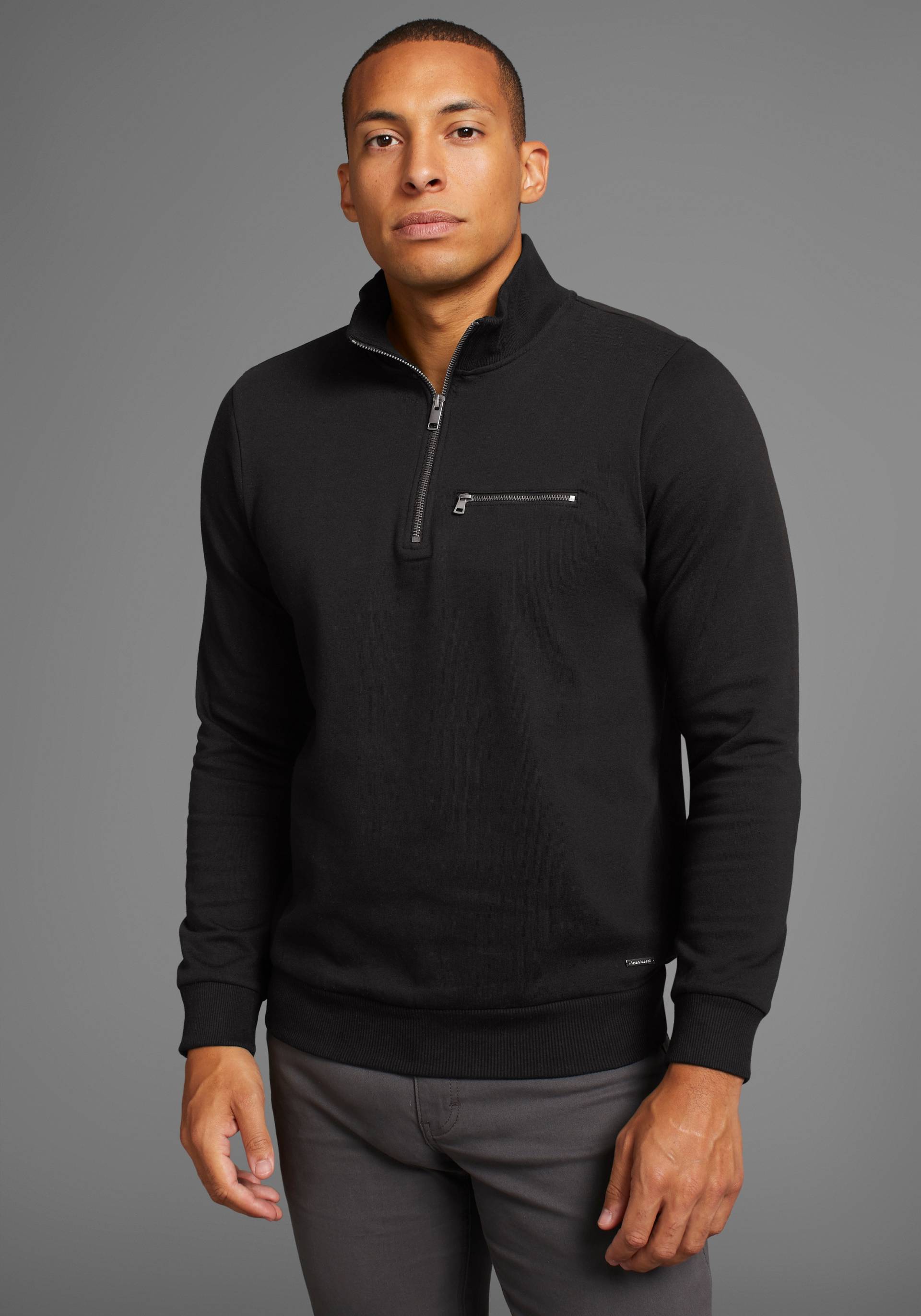 Bruno Banani Sweatshirt, mit Troyer Kragen von Bruno Banani