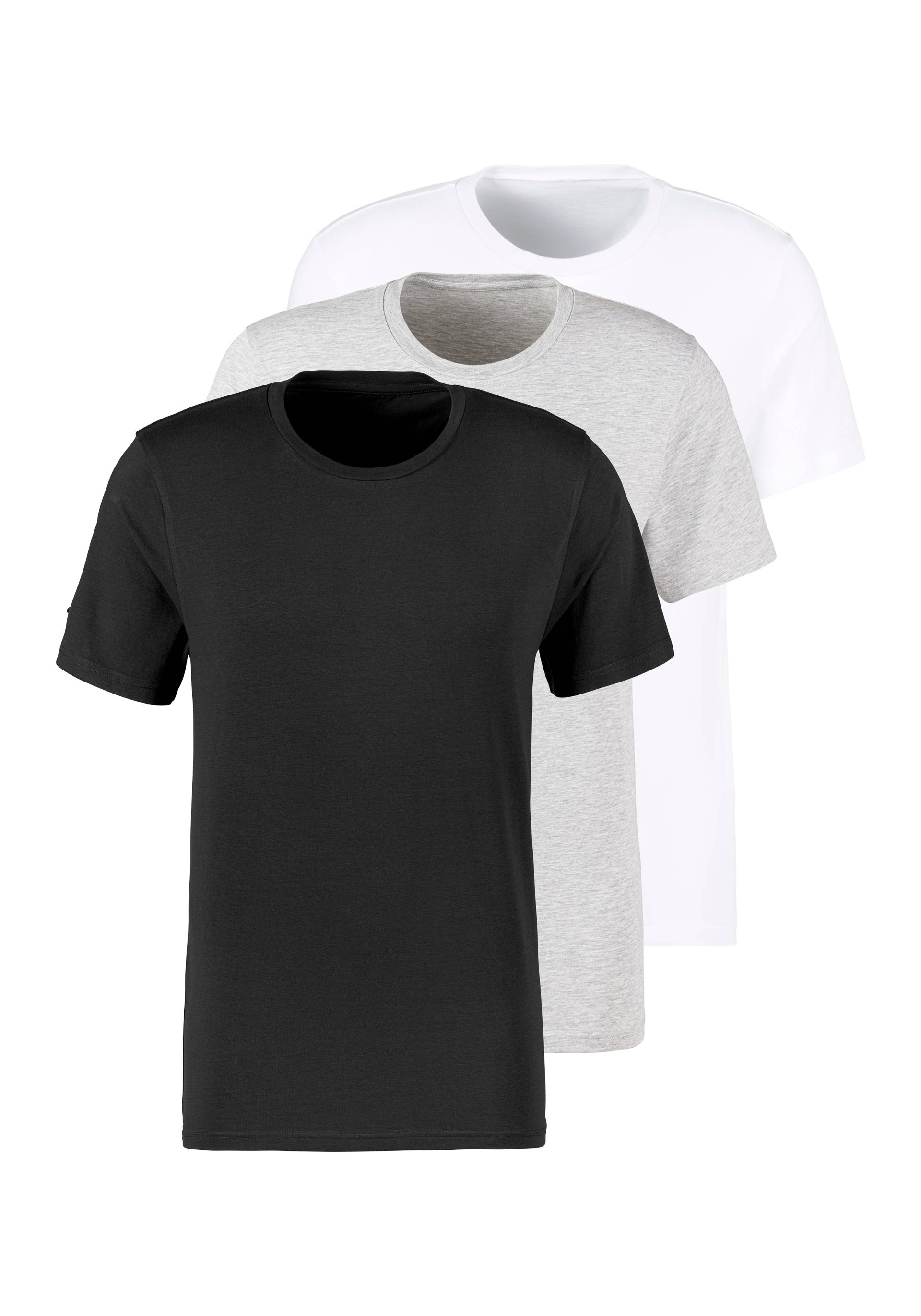 Bruno Banani T-Shirt, (Packung, 3 tlg.), mit Rundhals-Ausschnitt von Bruno Banani