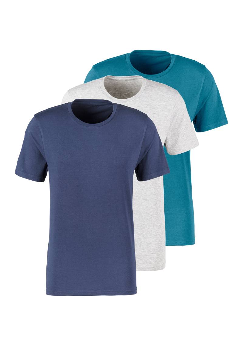 Bruno Banani T-Shirt, (Packung, 3 tlg.), mit Rundhals-Ausschnitt von Bruno Banani