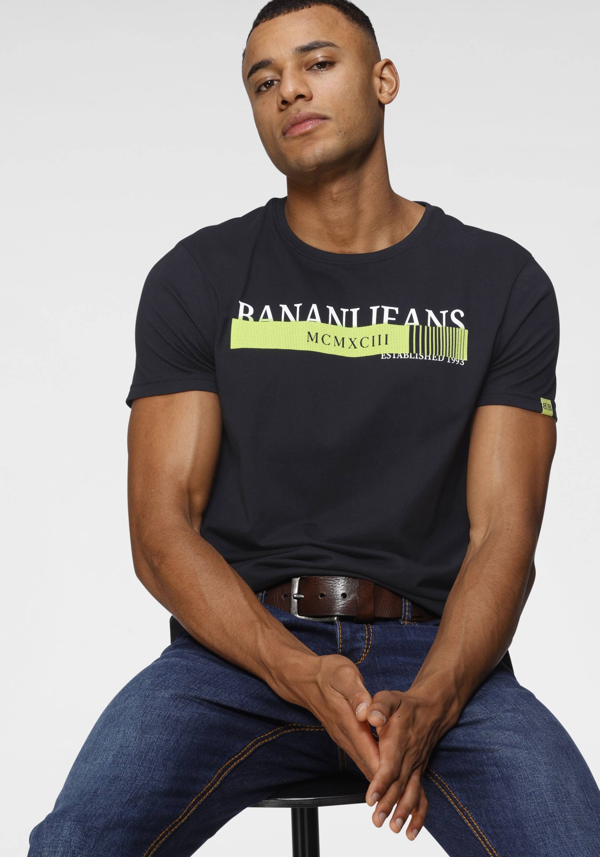 Bruno Banani T-Shirt, mit neonfarbenen Print von Bruno Banani