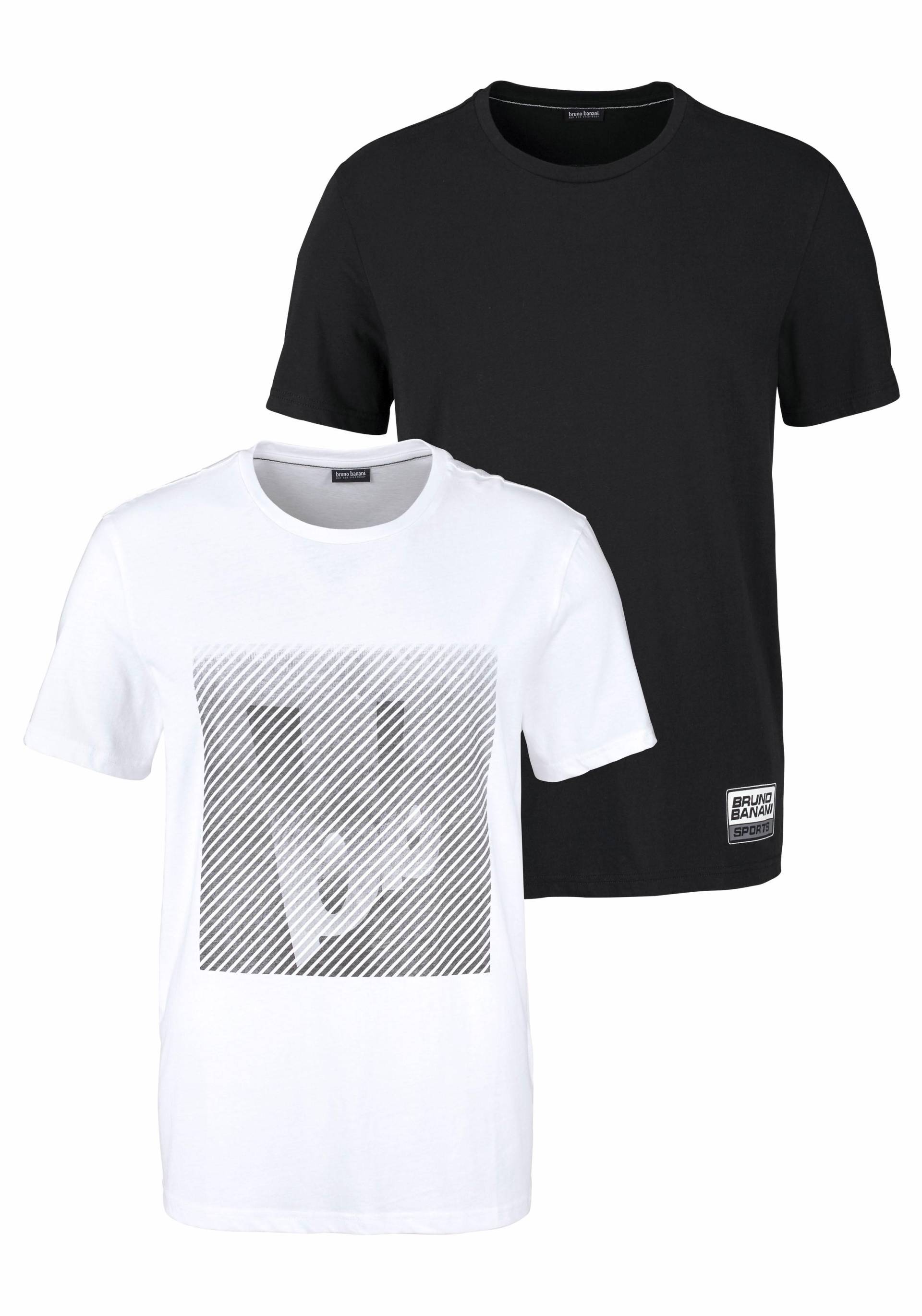 Bruno Banani T-Shirt, (Spar-Set, 2er-Pack), Kurzarm, schmal geschnitten, aus Single Jersey von Bruno Banani