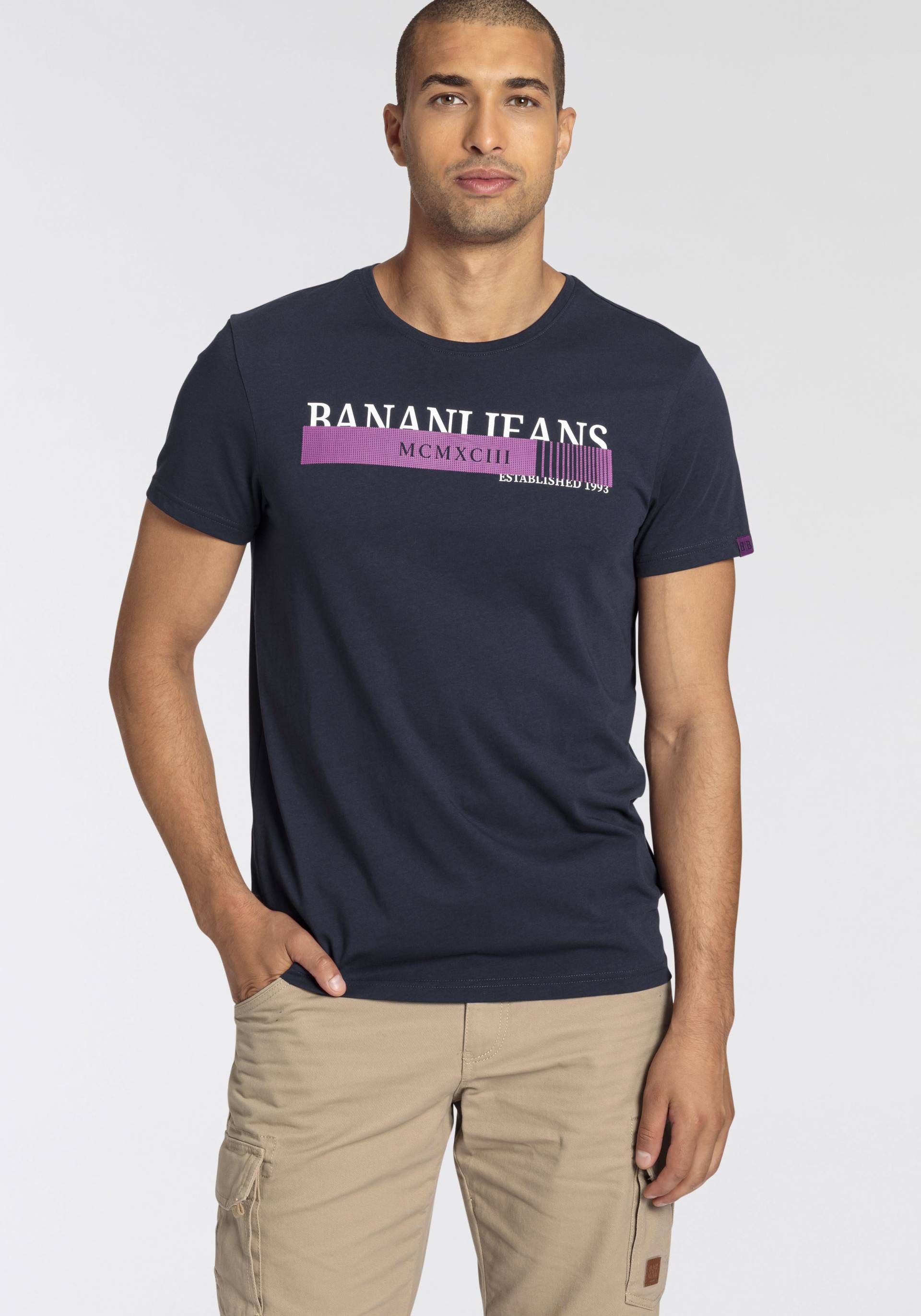 Bruno Banani T-Shirt, mit neonfarbenen Print von Bruno Banani