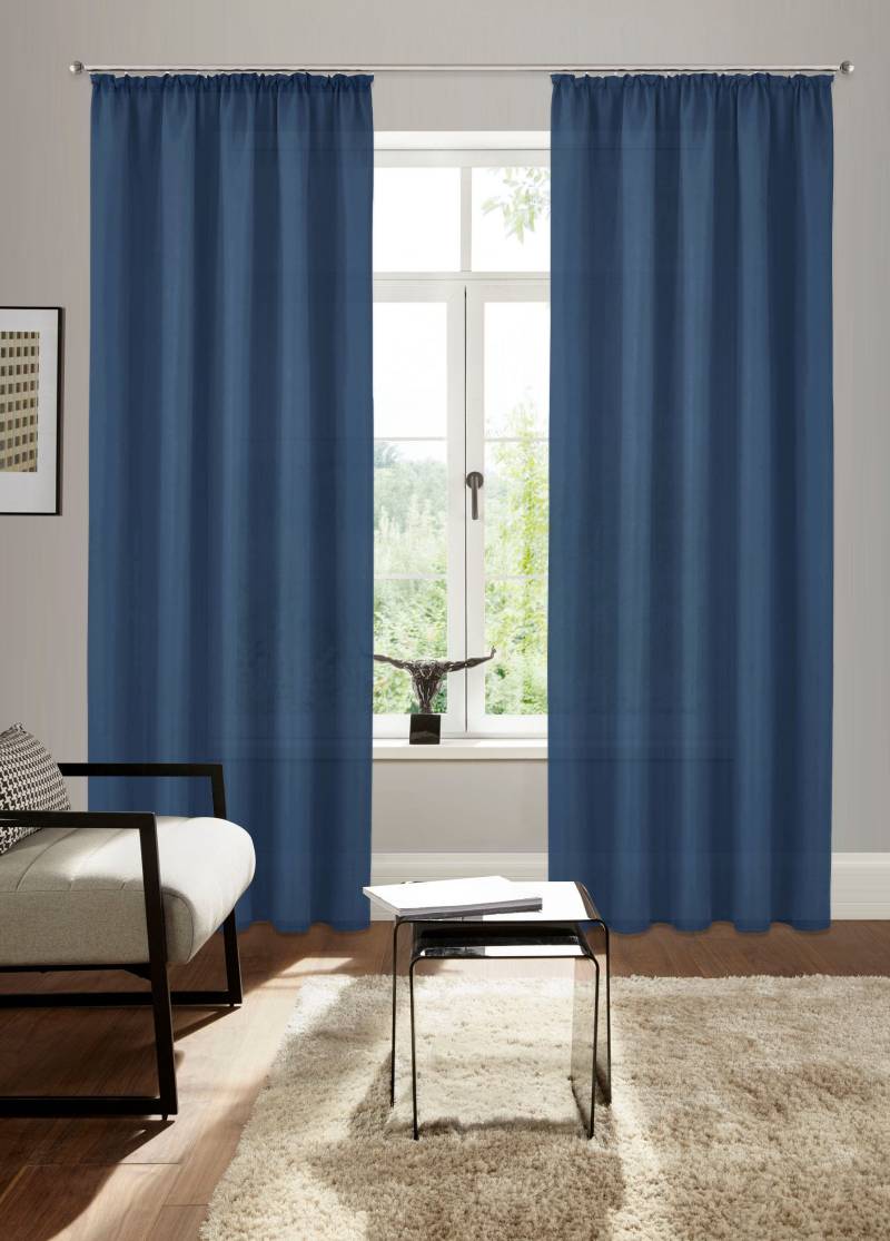 Bruno Banani Vorhang »Lagan«, (2 St.), 2-er Set, gewebt, Microfaser, versch. Grössen, einfarbig, Bestseller von Bruno Banani