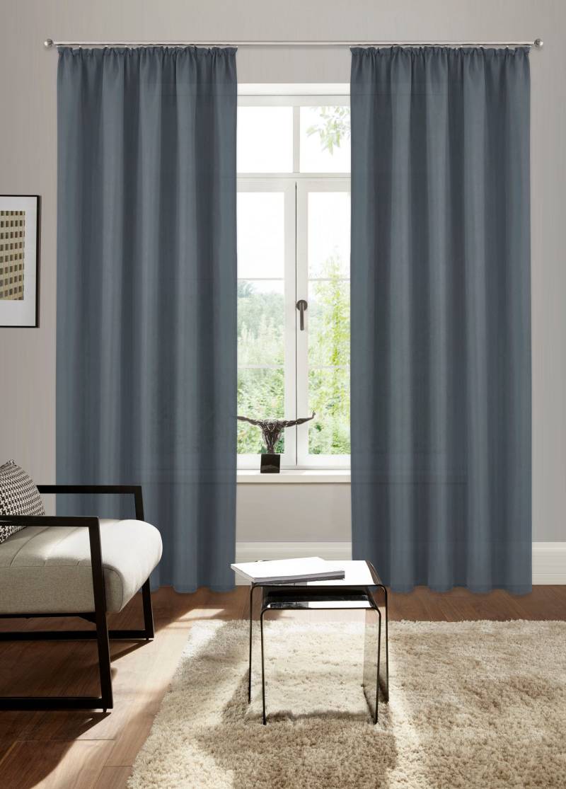 Bruno Banani Vorhang »Lagan«, (2 St.), 2-er Set, gewebt, Microfaser, versch. Grössen, einfarbig, Bestseller von Bruno Banani
