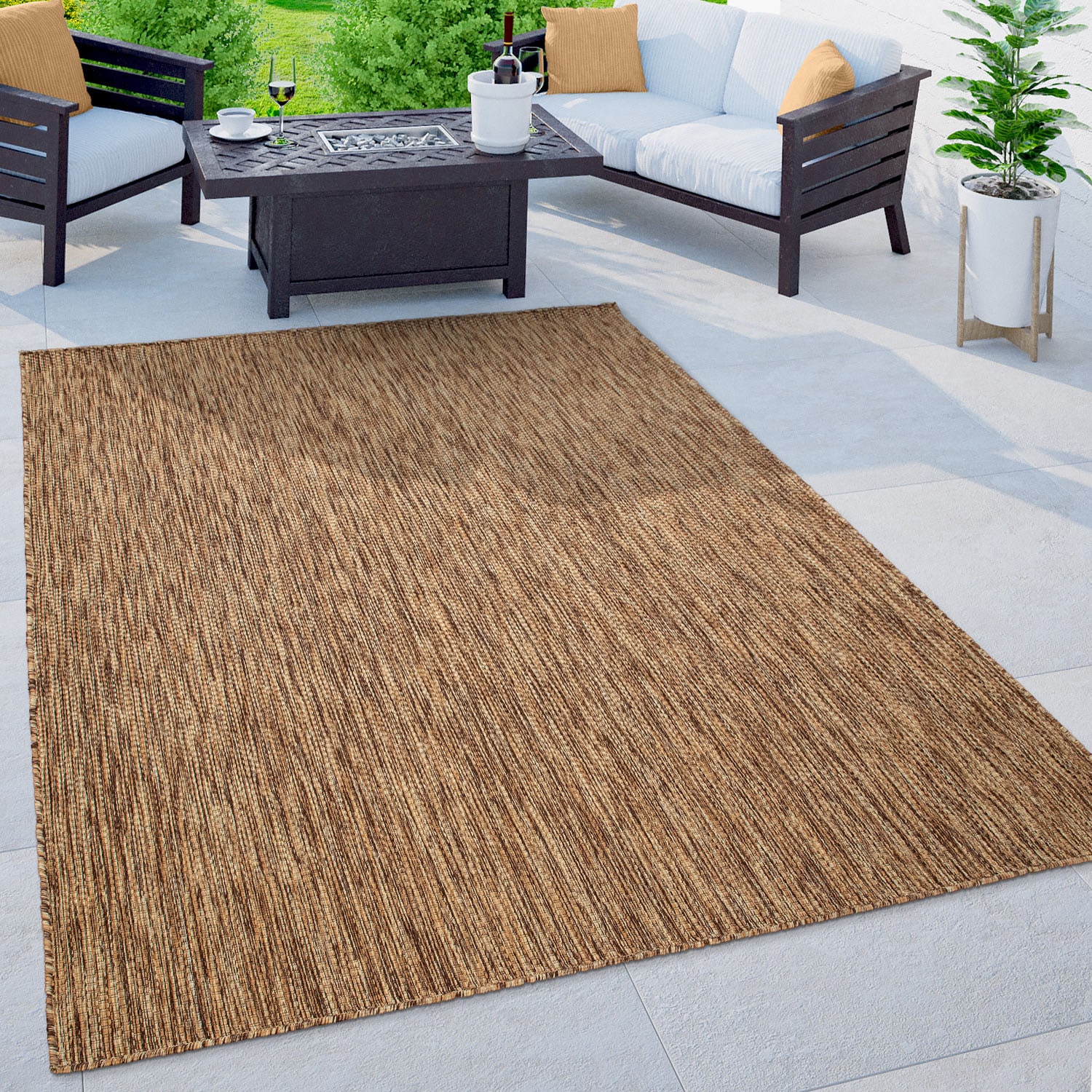 Home affaire Teppich »Venedig«, rechteckig, 5 mm Höhe, In-und Outdoor geeignet,Flachgewebe, Sisal-Optik, Wohnzimmer, Wetterfest & UV-beständig, für Balkon, Terrasse und Wintergarten, besonders flach, auch für Küche, Esszimmer und Wohnzimmer geeignet Home affaire Teppich »Venedig«, rechteckig, 5 mm Höhe, In-und Outdoor geeignet,Flachgewebe, Sisal-Optik, Wohnzimmer, Wetterfest & UV-beständig, für Balkon, Terrasse und Wintergarten, besonders flach, auch für Küche, Esszimmer und Wohnzimmer geeignet von Bruno Banani