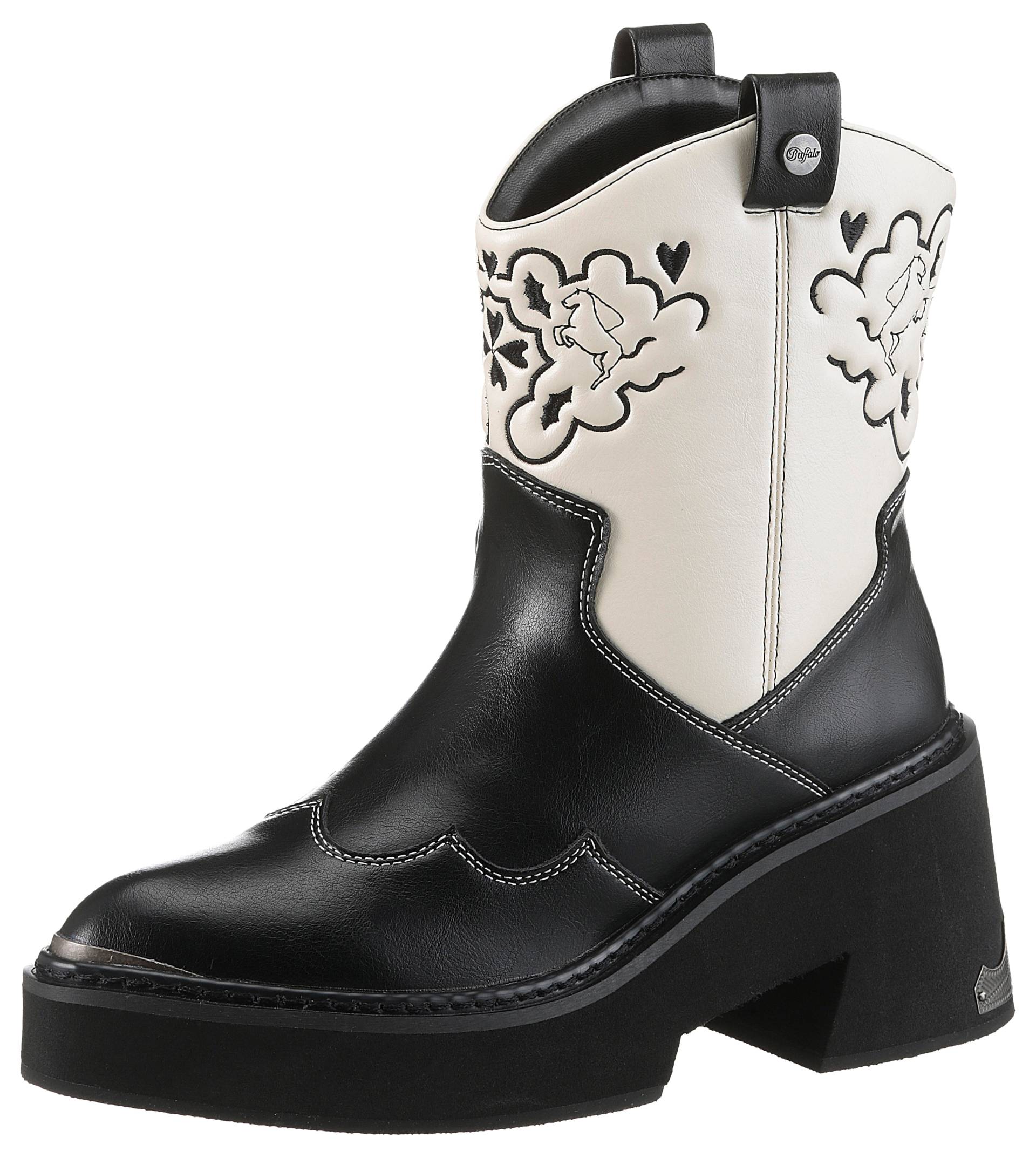 Buffalo Cowboy Stiefelette »BULL BOOT VEGAN«, Westernstiefelette, Cowboy Boots, Schlupfboots, mit Stickerei Buffalo Cowboy Stiefelette »BULL BOOT VEGAN«, Westernstiefelette, Cowboy Boots, Schlupfboots, mit Stickerei von Buffalo