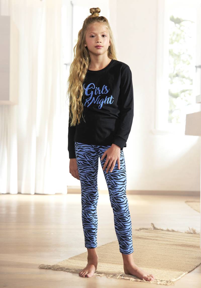 Buffalo Pyjama, (2 tlg., 1 Stück), Schlafanzug mit Zebra-Muster von Buffalo