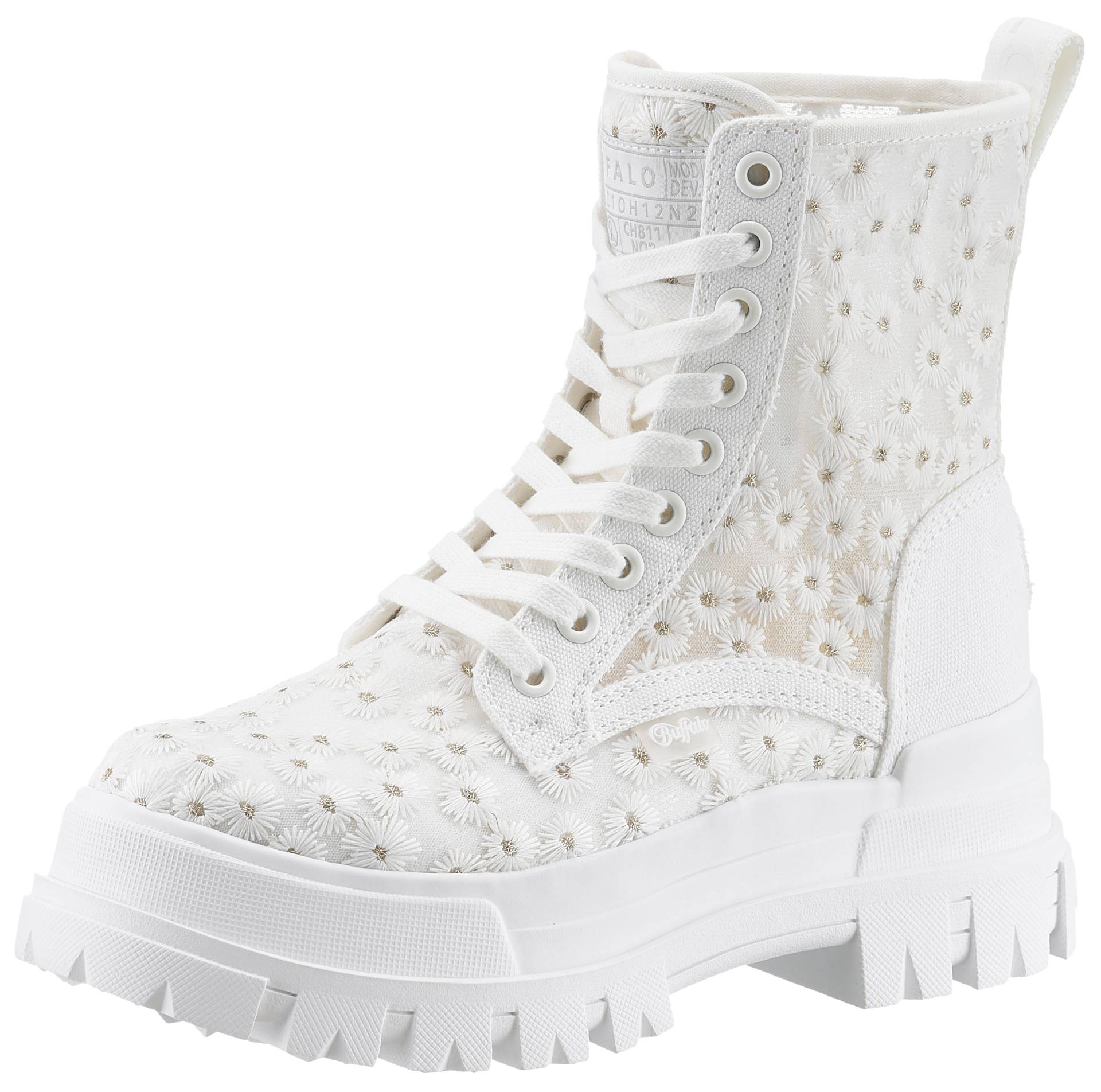 Buffalo Schnürboots »ASPHA RLD BLOOM«, Schnürschuh, Stiefelette, Chucky Boots mit MemoryFoam-Innensohle von Buffalo