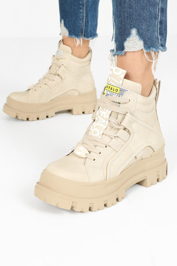 Buffalo Aspha NC Plateau Schnürstiefelette | Beige | Damen | EU39 Buffalo Aspha NC Plateau Schnürstiefelette | Beige | Damen | EU39 von Buffalo