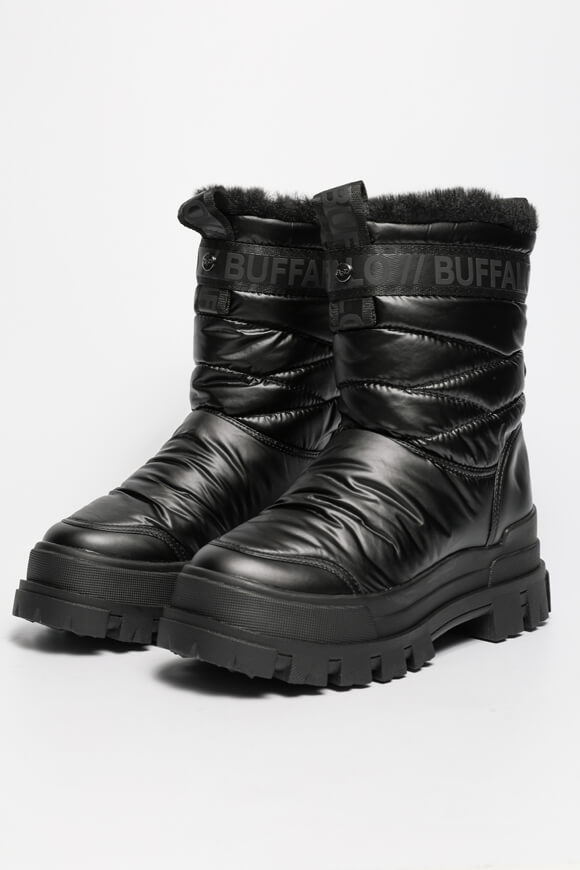 Buffalo Vegan Aspha Quilt gefütterte Stiefelette | Schwarz | Damen  | EU37 von Buffalo