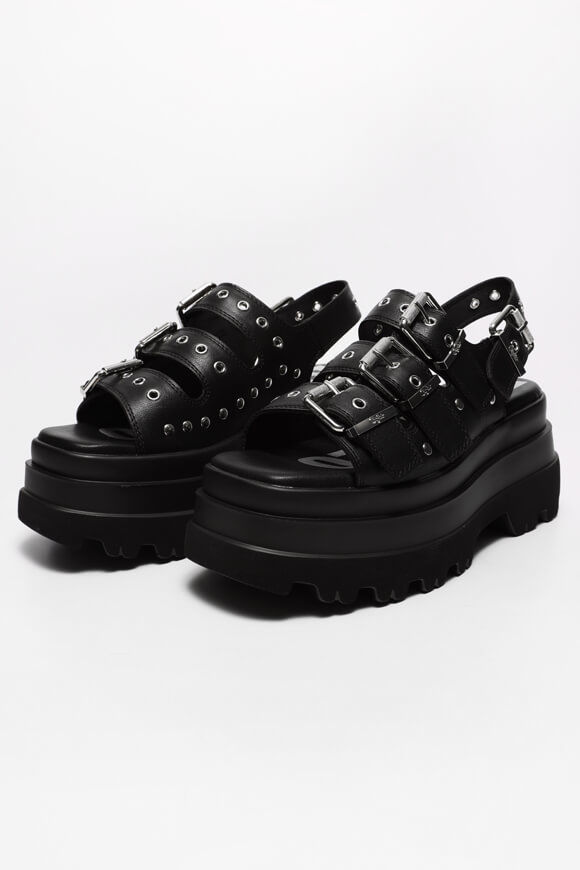 Buffalo Vegan Jupiter Athena Plateau Sandalen | Black | Damen  | EU38 von Buffalo