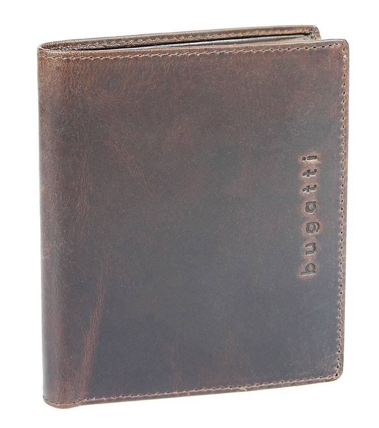 Romano RFID Hochformatbörse mit Klappe, braun Romano RFID Hochformatbörse mit Klappe, braun von Bugatti