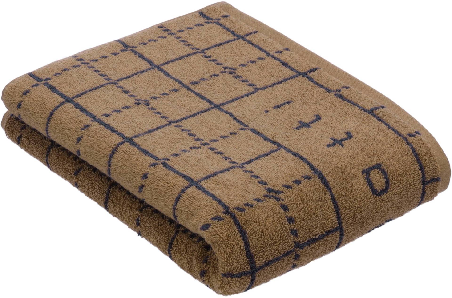 bugatti Badetuch »Perezzi«, (1 St., Badetuch 67 x 140 cm), Jacquard in smartem Karolook von Bugatti