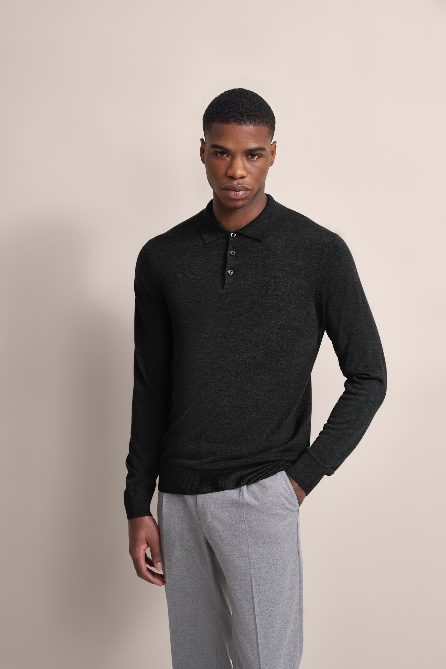 bugatti Langarm-Poloshirt, in moderner Optik von Bugatti