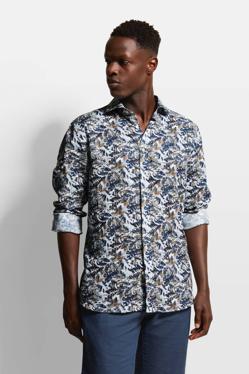 bugatti Langarmhemd, mit Blumen-Print von Bugatti