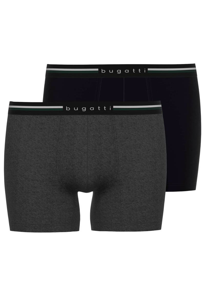 bugatti Lange Unterhose, (2er Pack), Mit elastischem Logobund von Bugatti