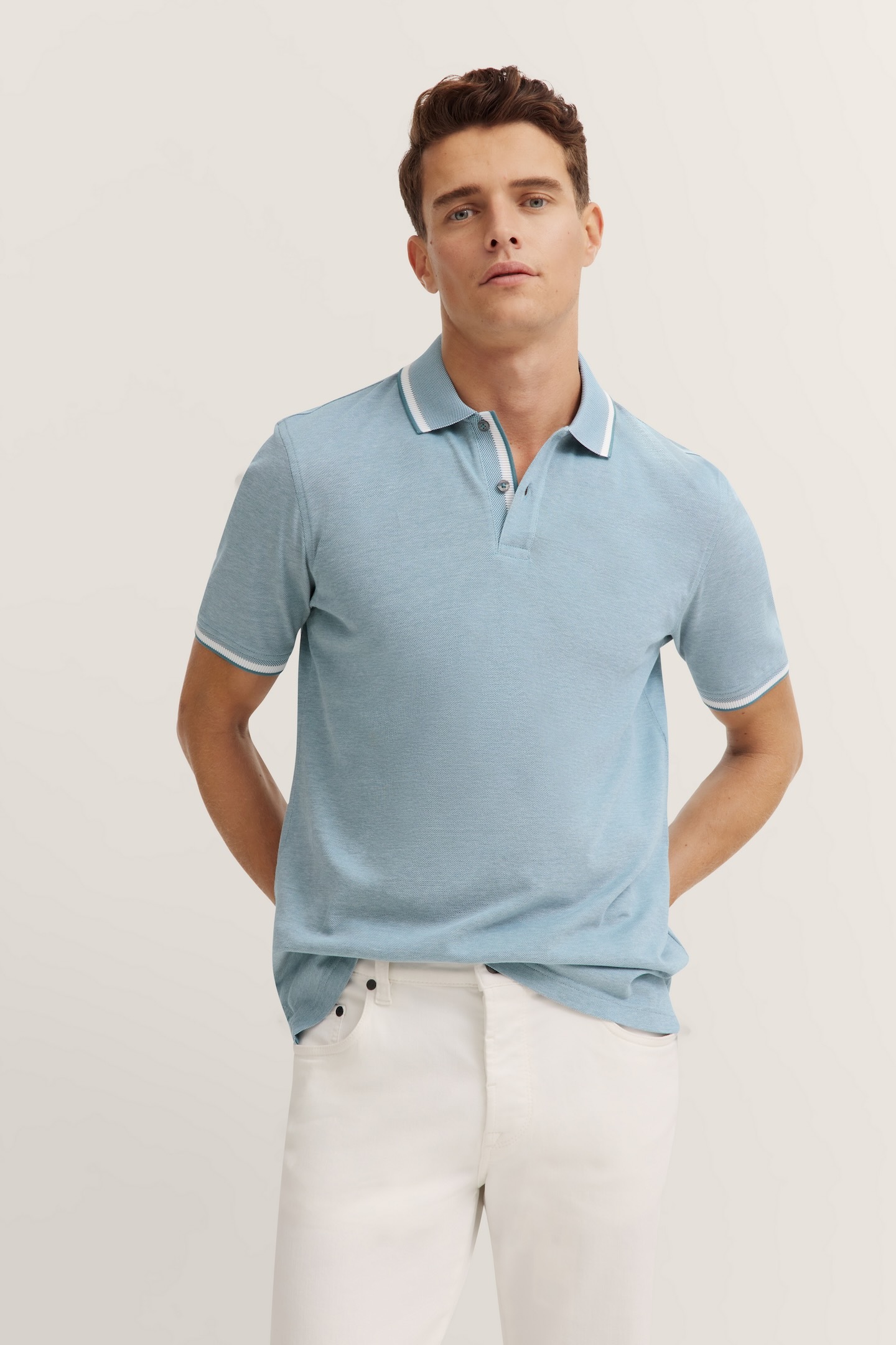 bugatti Poloshirt, aus Baumwolle von Bugatti