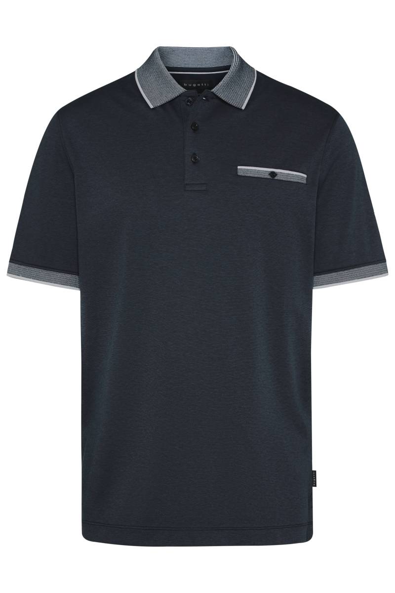 bugatti Poloshirt, farbliche Akzente an Kragen, Brusttasche und Ärmelsaum von Bugatti