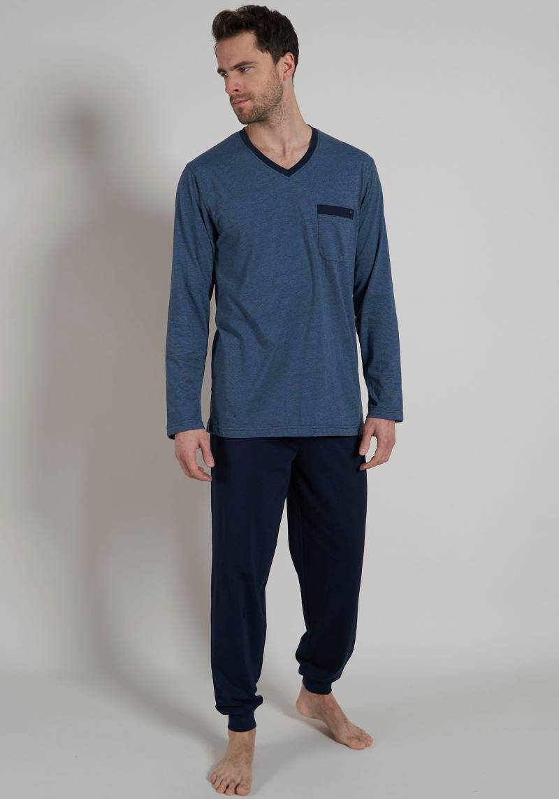bugatti Pyjama, (2 tlg.), mit modischem V-Ausschnitt von Bugatti