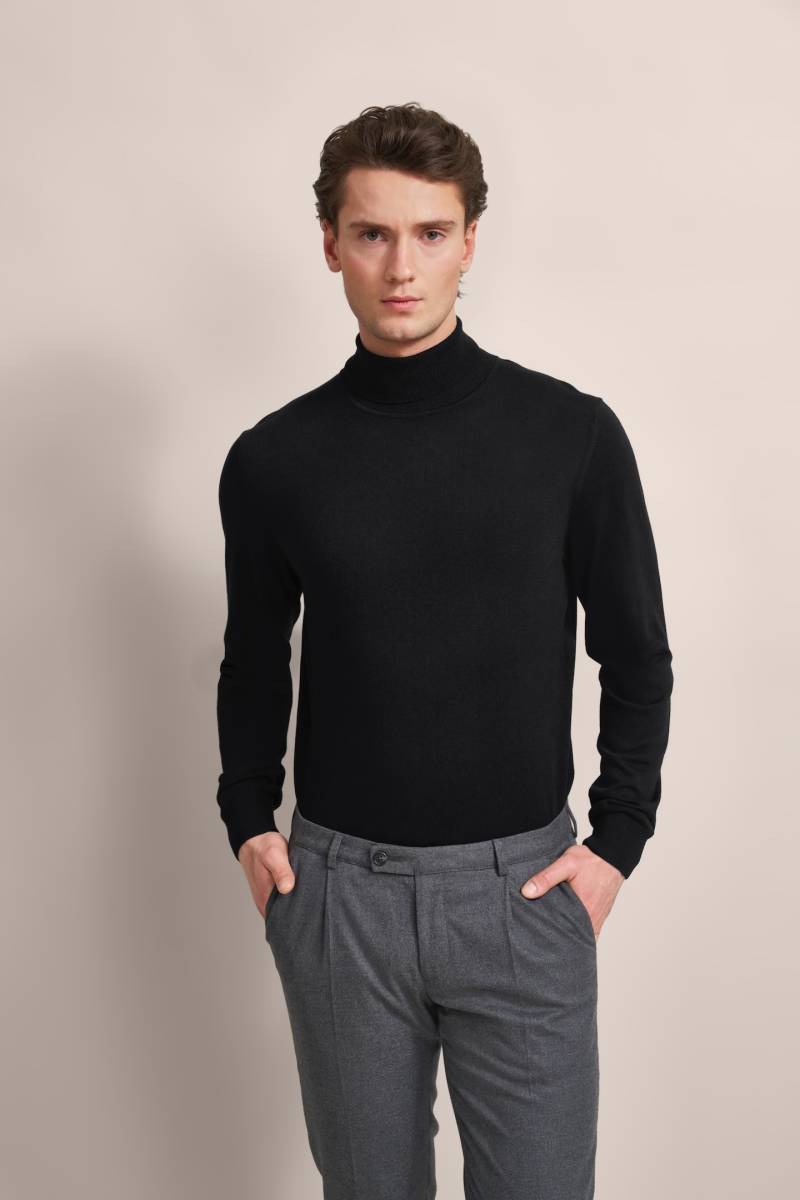 bugatti Rollkragenpullover, aus 100 % Merinowolle von Bugatti