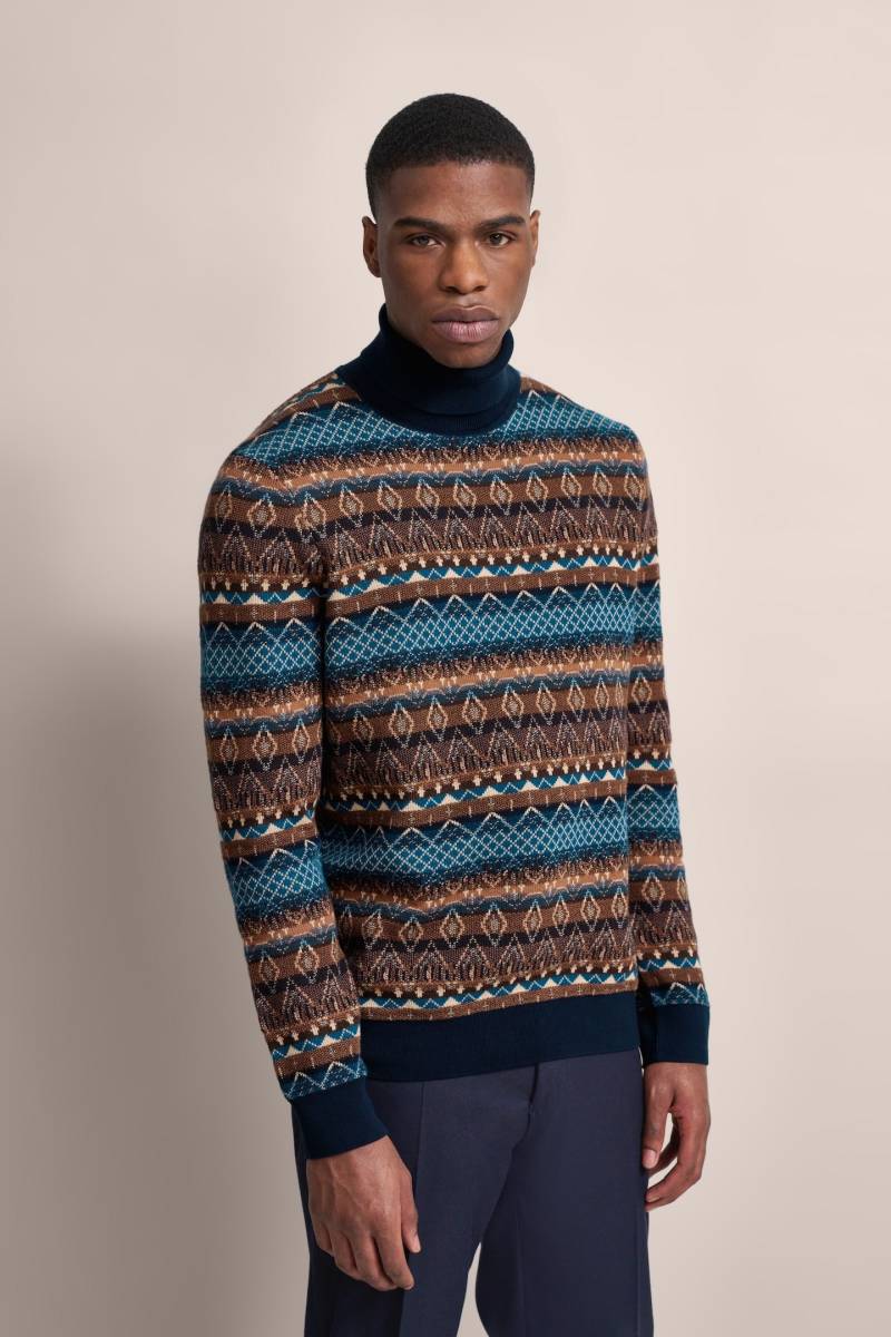 bugatti Rollkragenpullover, mit Multicolor-Muster von Bugatti