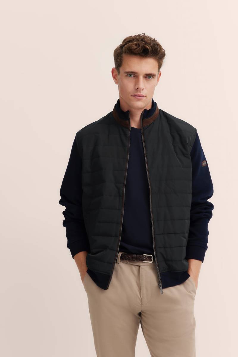 bugatti Sweatjacke, mit Materialmix von Bugatti