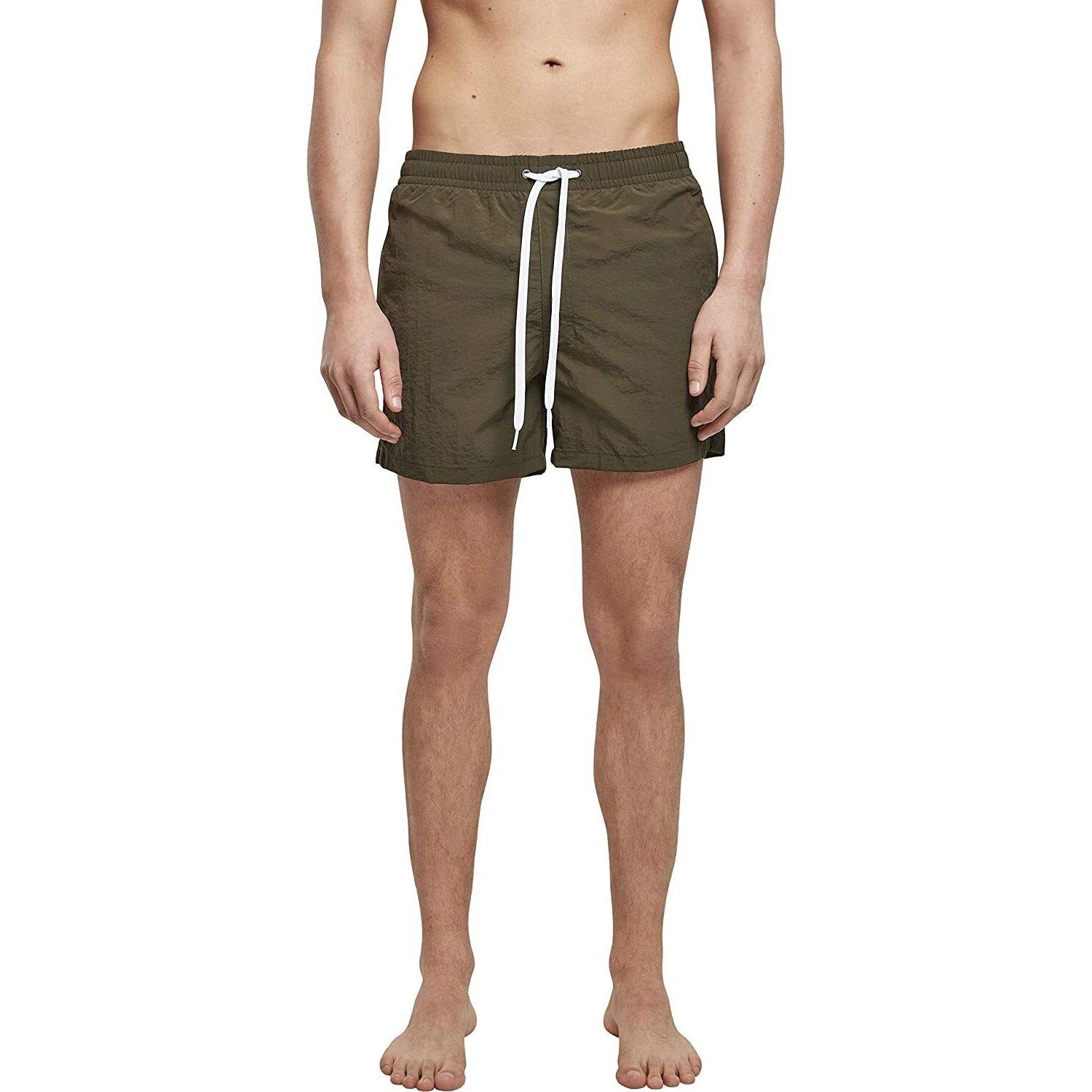 Badeshorts Herren Olivegrün L von Build Your Own