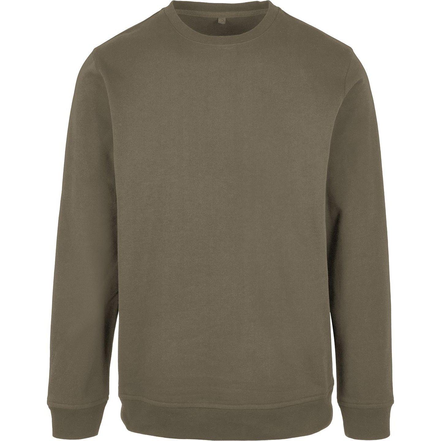 Basic Crew Neck Sweatshirt Herren Olivegrün L von Build Your Own