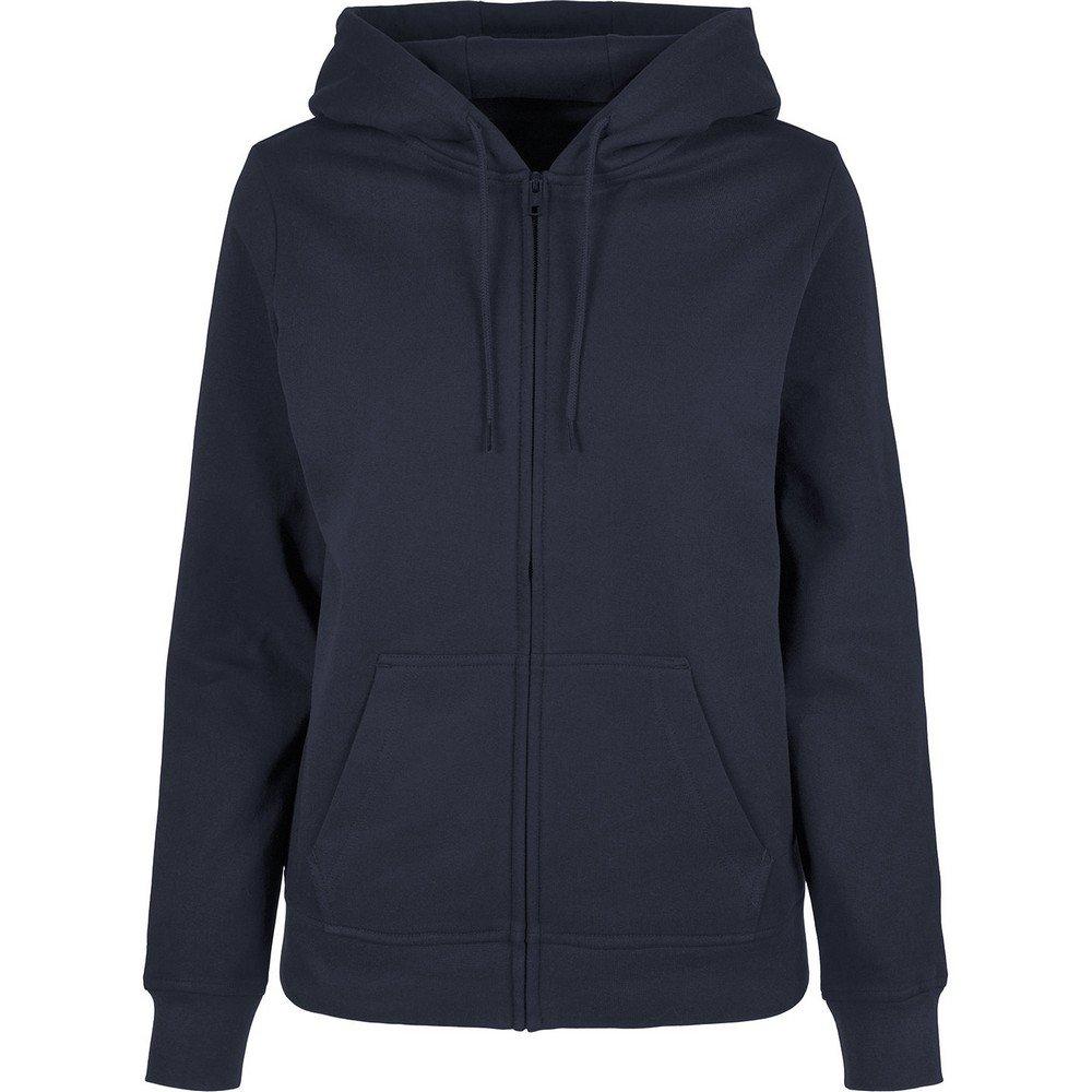 Basic Hoodie Mit Durchgehendem Reißverschluss Damen Marine 40 von Build Your Own