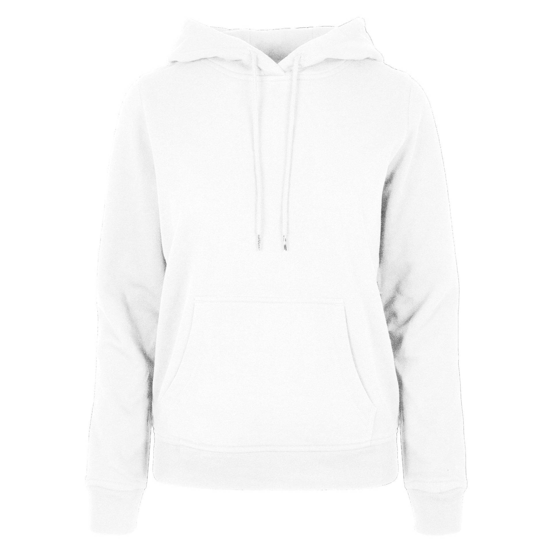 Basic Kapuzenpullover Damen Weiss 5XL von Build Your Own