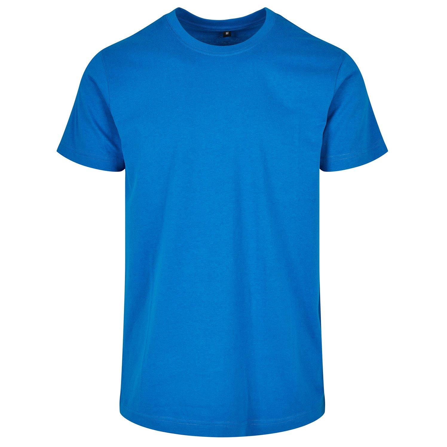 Basic Tshirt Rundhalsausschnitt Herren Blau L von Build Your Own