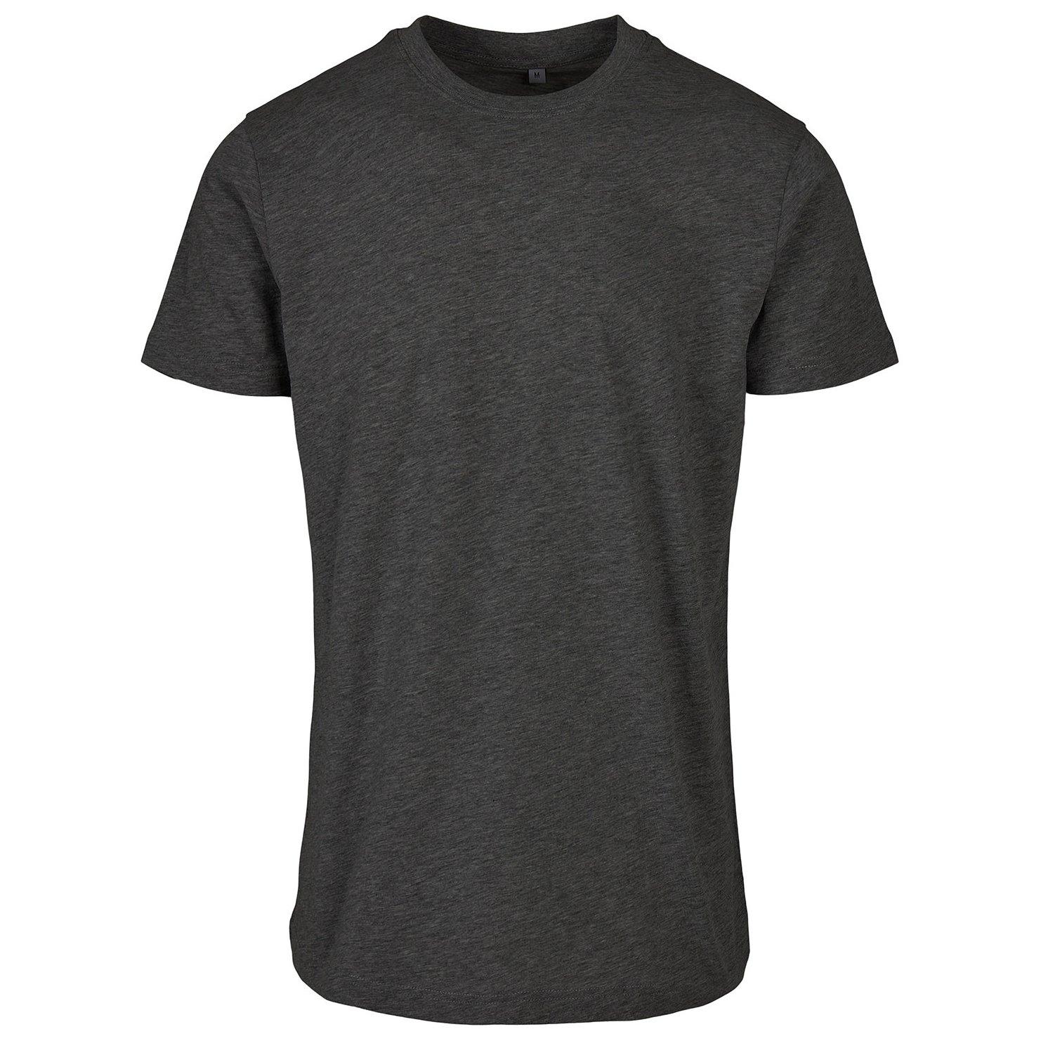 Basic Tshirt Rundhalsausschnitt Herren Charcoal Black XS von Build Your Own