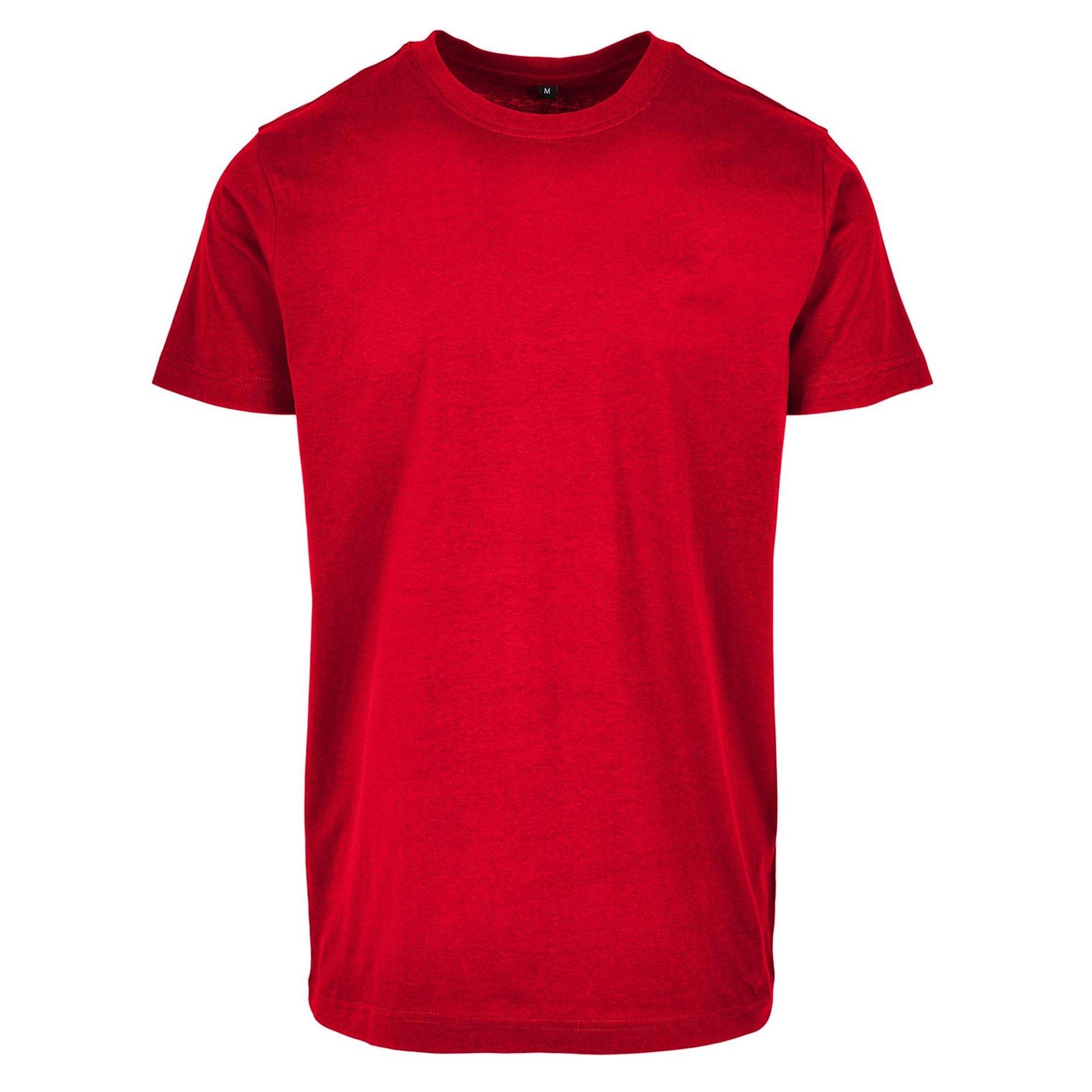 Basic Tshirt Rundhalsausschnitt Herren Rot Bunt XL von Build Your Own