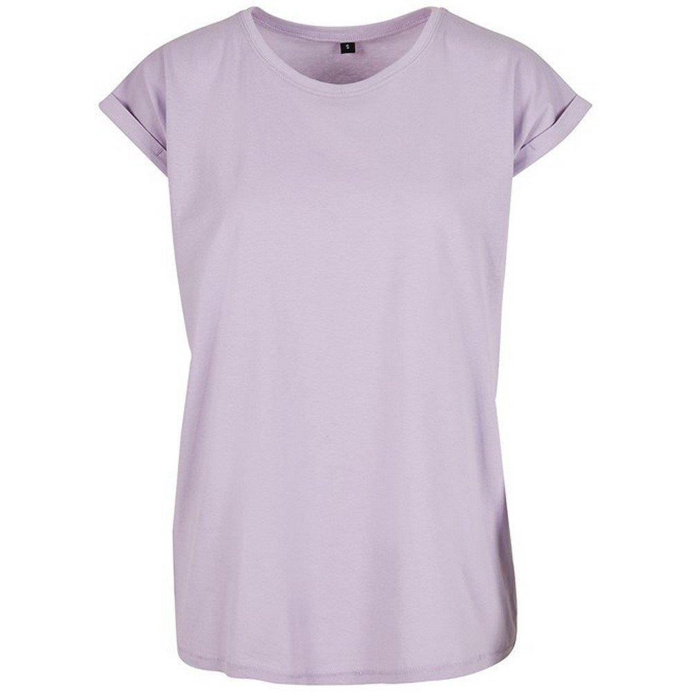 Dame Verlängerte Schulter Tshirt Damen Flieder XL von Build Your Own