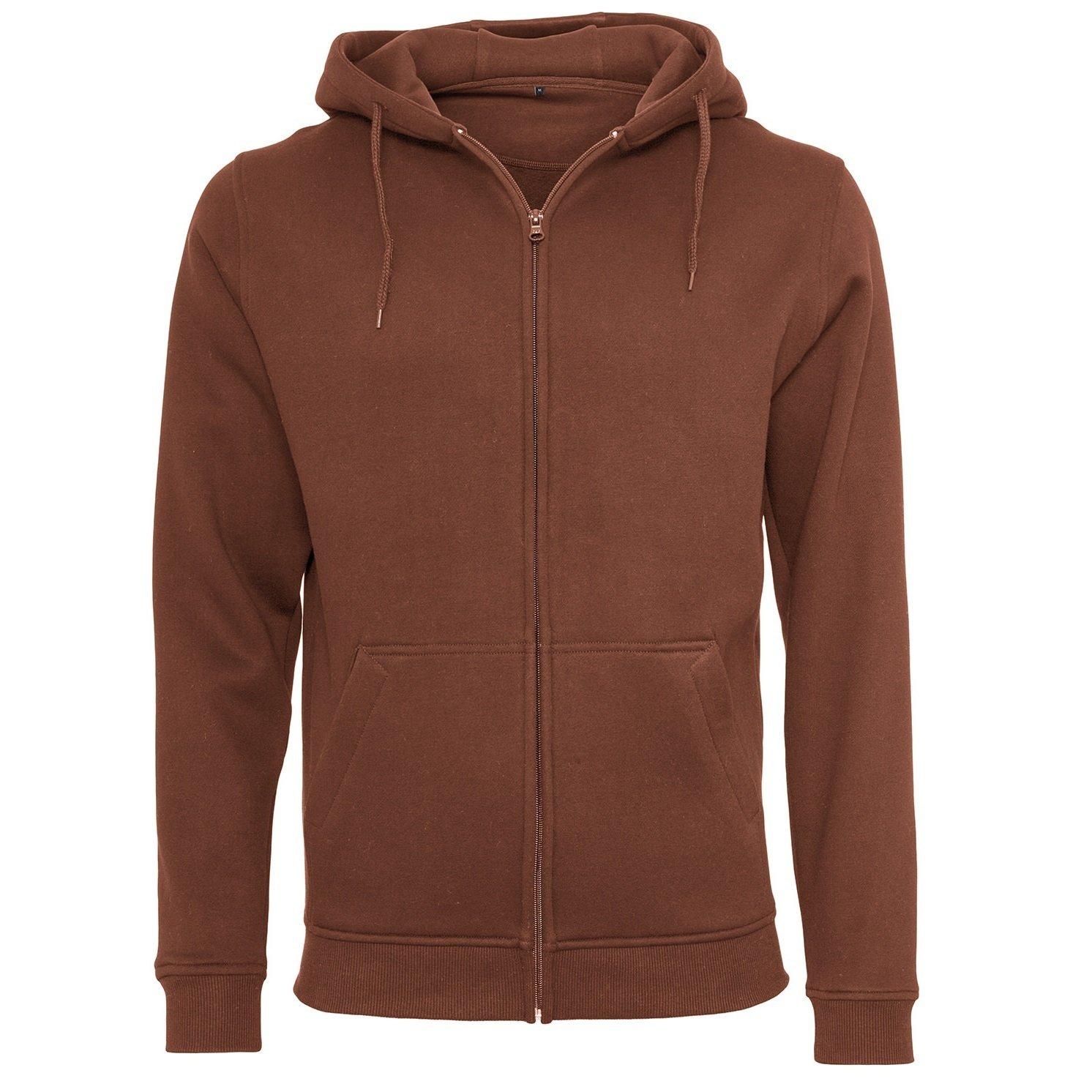 Heavy Kapuzenjacke Herren Braun S von Build Your Own