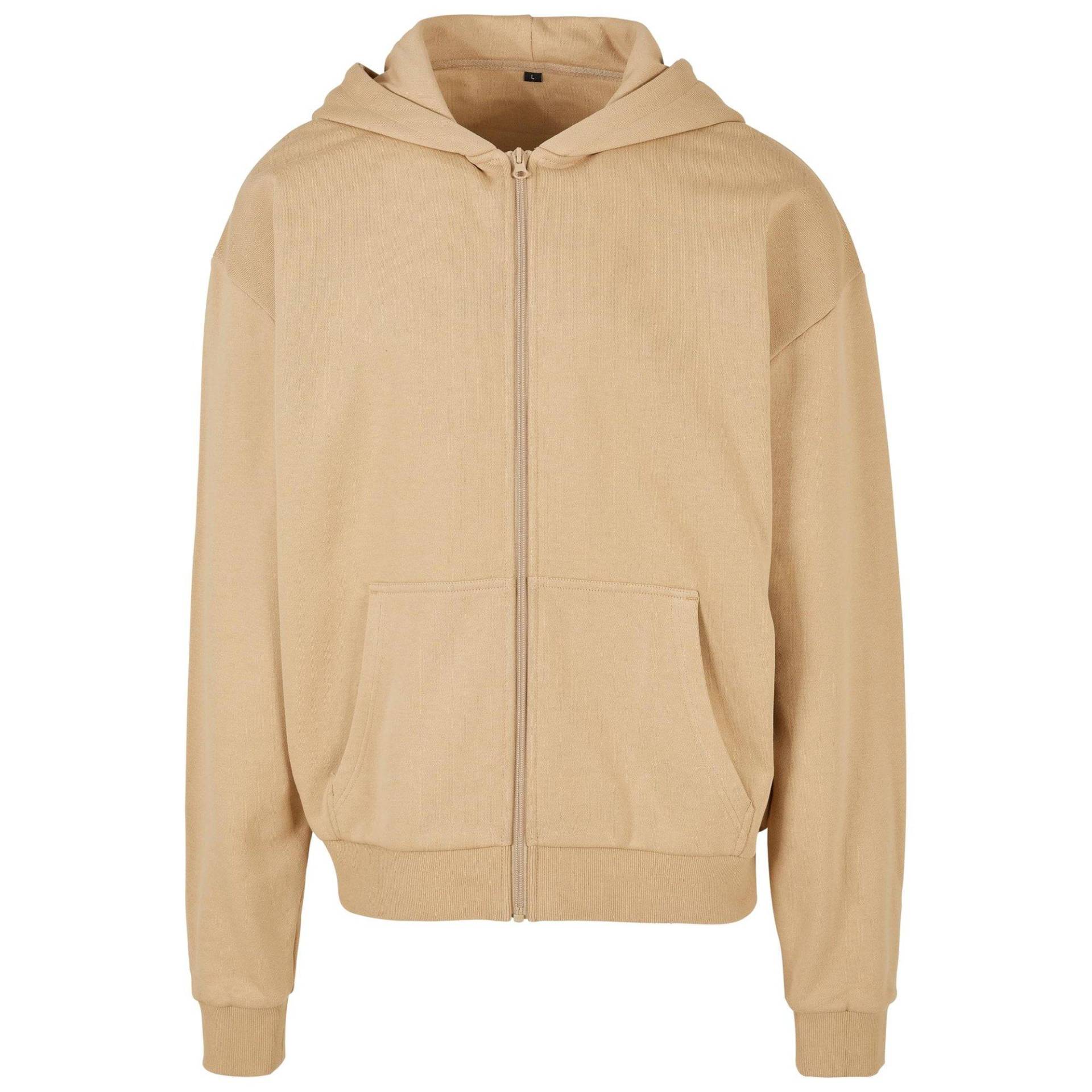 Hoodie Mit Durchgehendem Reißverschluss Ultraschwer Herren Beige 3XL von Build Your Own